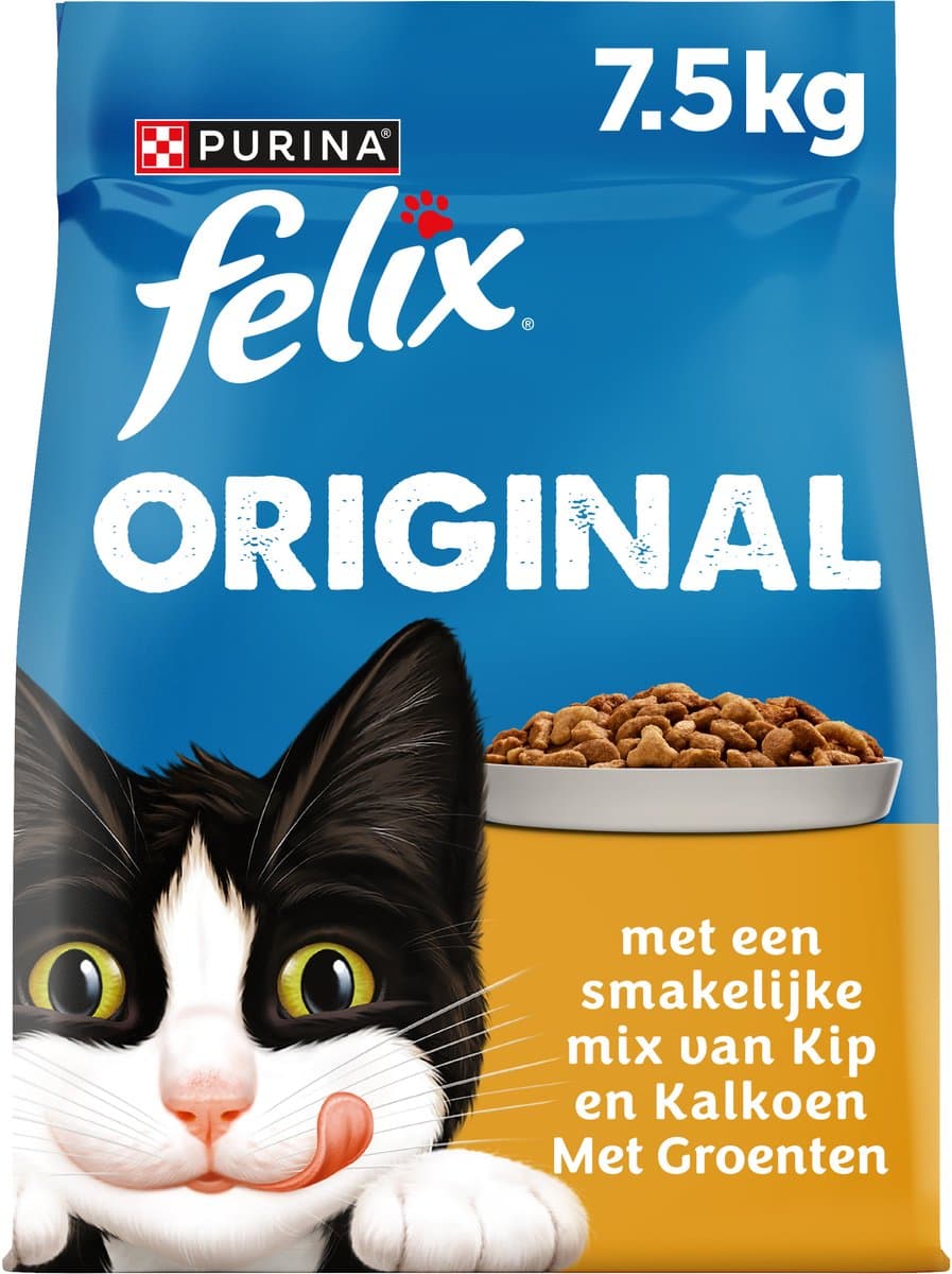 Felix Original - Katten droogvoer - Kip & Kalkoen - 7,5kg