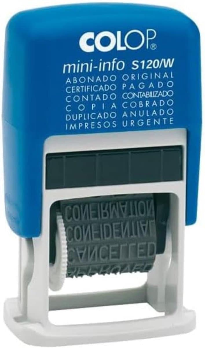 Datum Stempel - Stempelapparaat Datum - Documenten Markeren - Verstelbare Datum - 4 mm Teksthoogte - Blauw Zwart