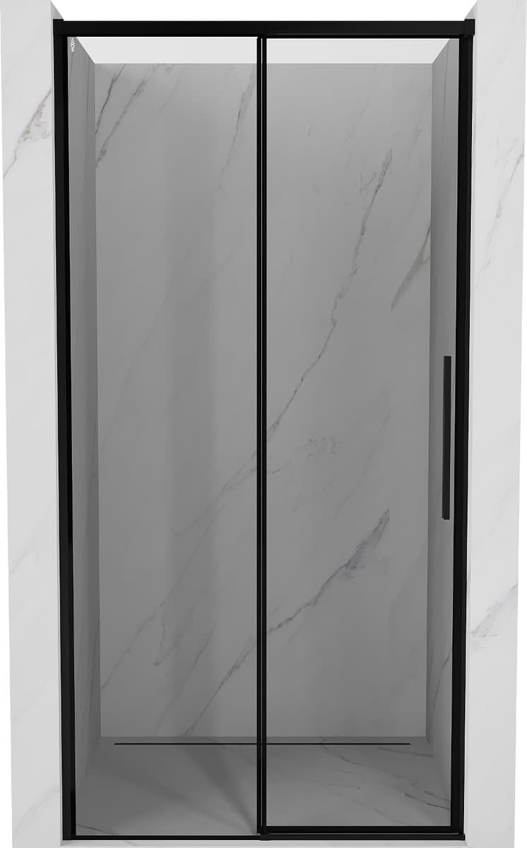 Mexen Rox schuifdeur douche links 100 , zwart frame, zwart - 8C2-100-000-70-70-L