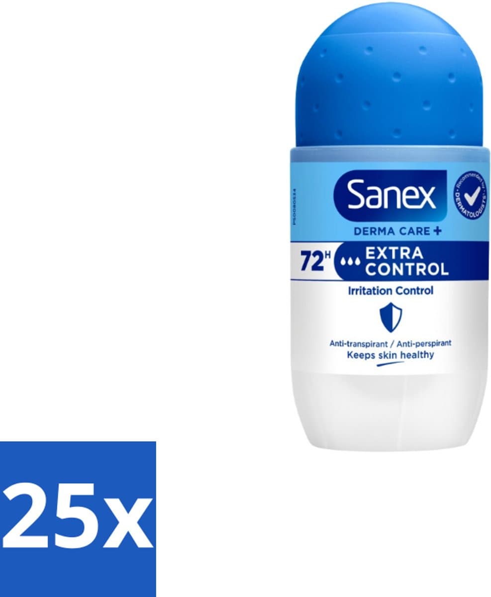 Sanex Deodorant Roller Dermo Extra Control 53 ml - Bulkverpakking - 25 stuks