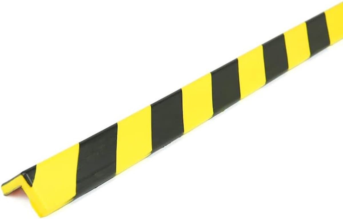 Stootrand Foam - Beschermprofiel Schuim - Meubelrand Beschermen - Zelfklevende 3M Strip - 1 Meter Lengte - Geel Zwart