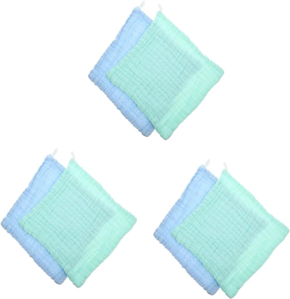 Baby Washandjes - Spuugdoekjes Katoen - Baby Verzorging - Hoge Absorptie - 33x30cm - Meerdere Kleuren