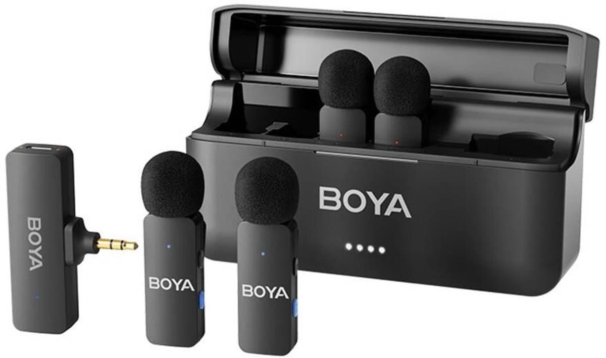 BOYA BY-V4 microfoon Zwart Microfoon met bevestigingsclip