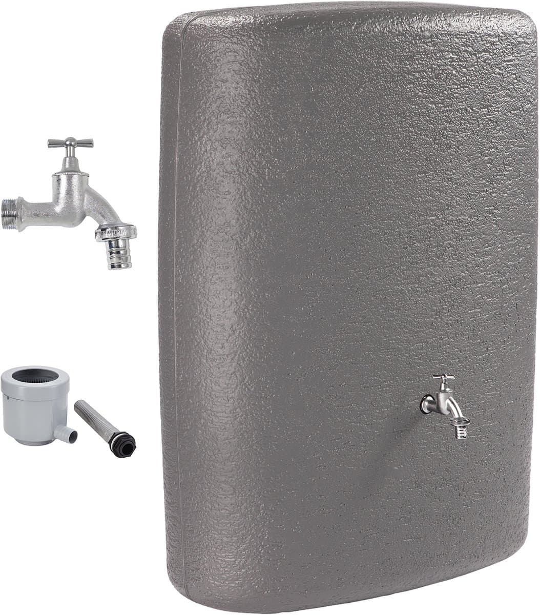 GARANTIA TERRANOVA complete-set 275 L graphite grey incl. chroom-aftapkraan en regenpijpaansluiting
