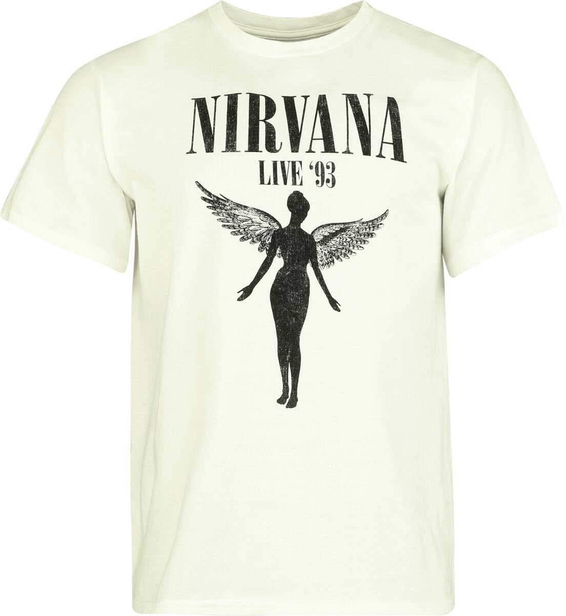 Nirvana Live '93 Heren T-shirt - wit - L