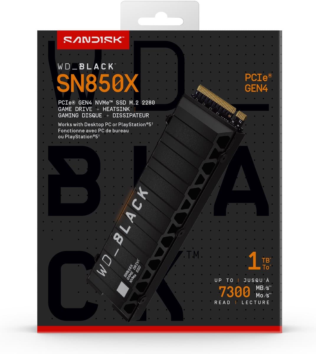 WD Black SN850X 1TB Heatsink NVMe SSD
