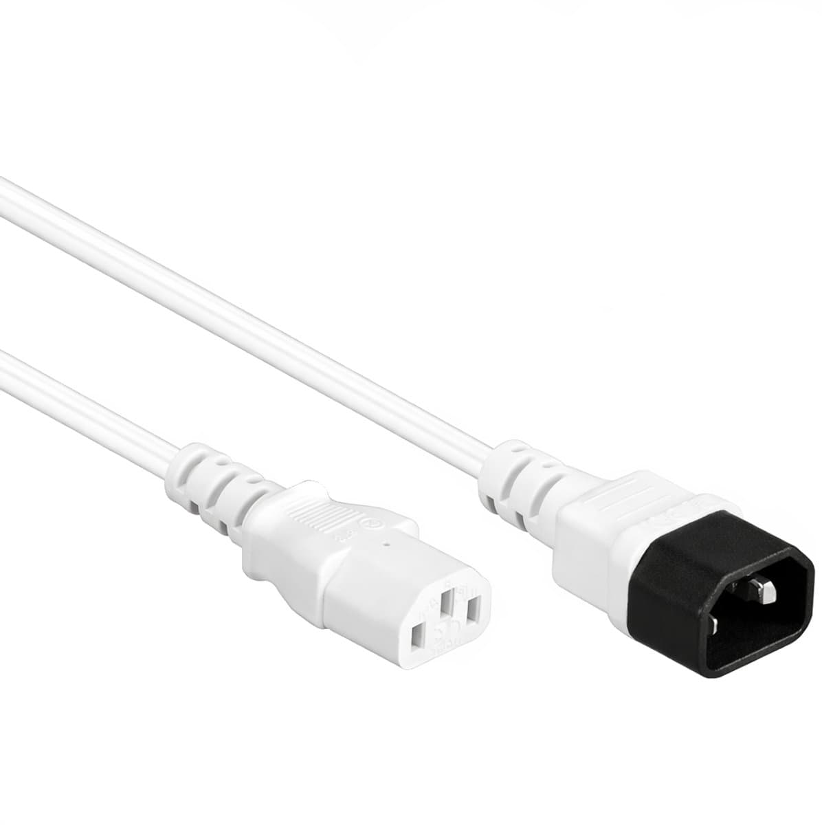 Allteq - C13 naar C14 apparaatsnoer - Verlengkabel - 5 meter - Wit