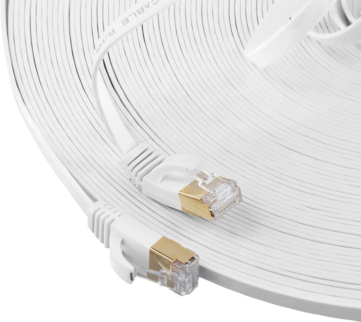 Platte Cat6 LAN-kabel 30 meter - High-Speed Ethernetkabel RJ45 voor Router en Laptop