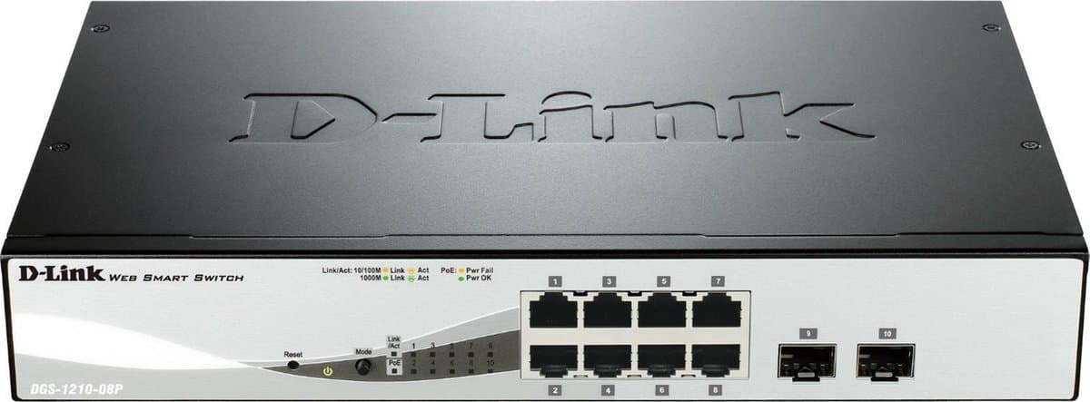 D-Link8-port 10/100/1000 Gigabit PoE Smart Switch