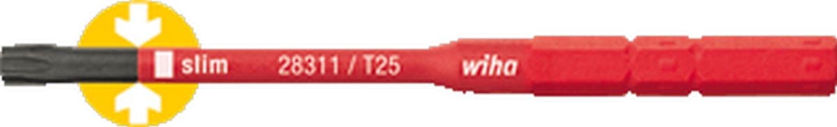 Wiha wisselmes SlimBit elektrische TORX T 25 x 75 mm VDE geïsolee...