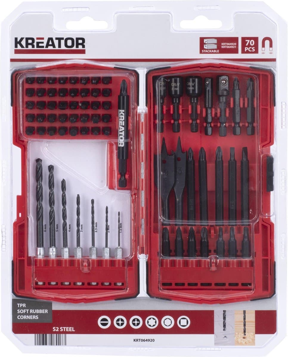 Kreator KRT064920 Boorset - 70 stuks