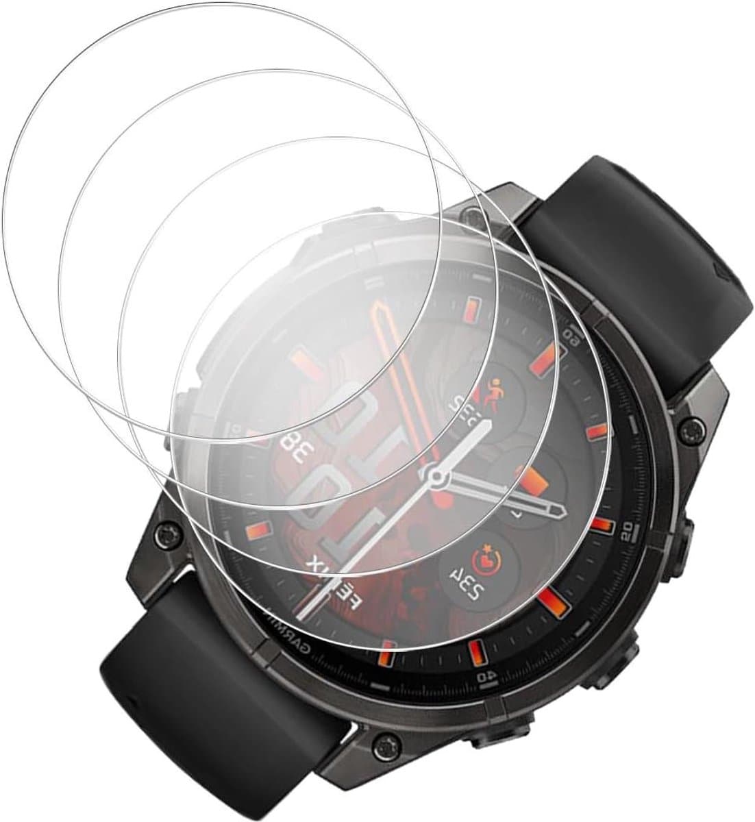 Allecto Plus - 4 stuks Gehard Glas voor Horloge - HD Scherm Beschermer Krasbestendig 9H - Garmin Fenix 8 47 mm