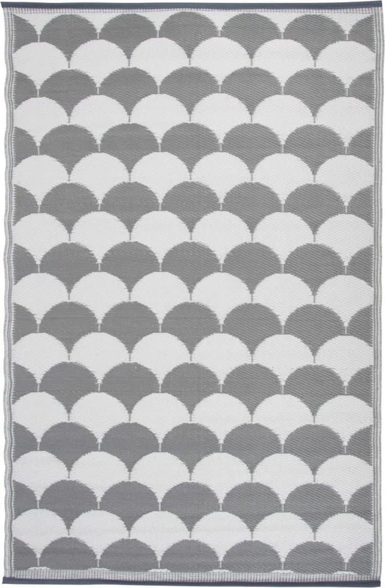 Esschert - Design - Buitenkleed - 180x121 - cm - grijs - en - wit - OC24