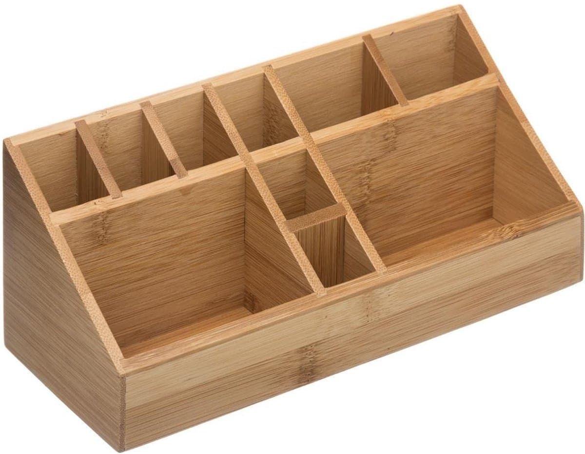 5five Bamboe Opberg Organizer - 23 x 9,5 x 9 cm, Bruin