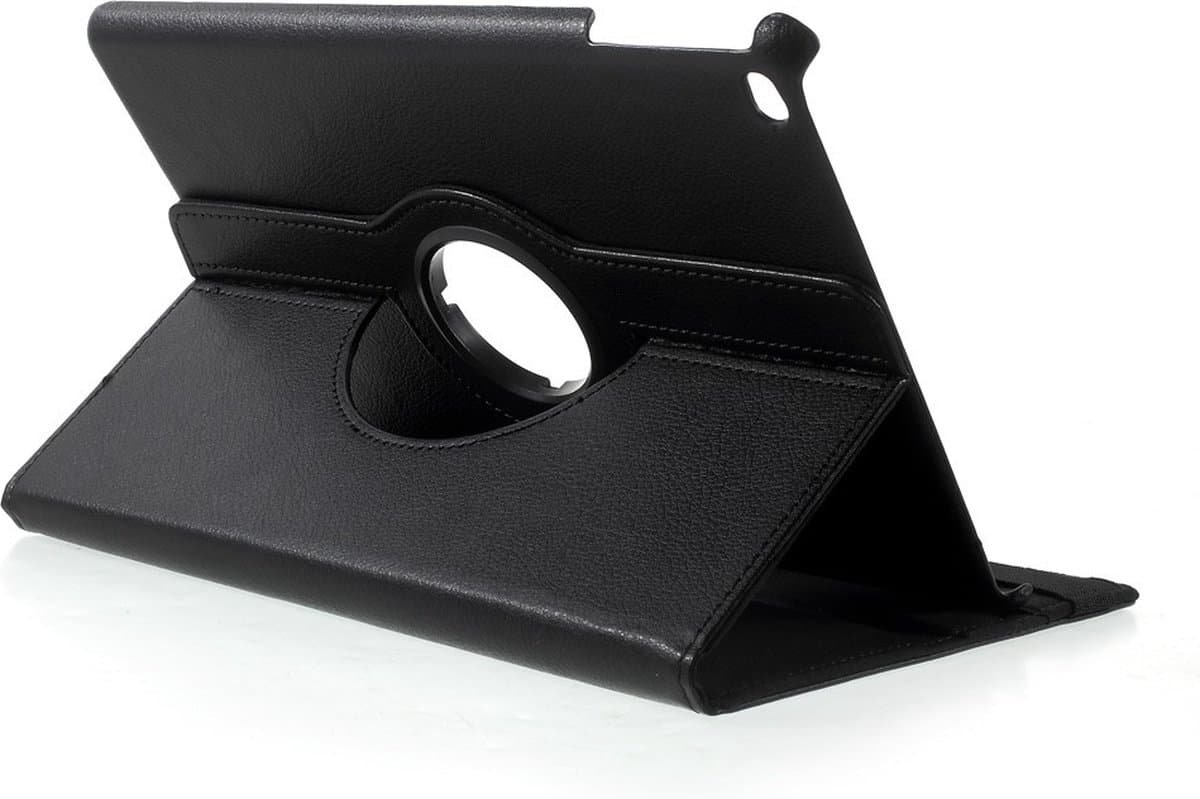 Peachy Zwarte geschikt voor iPad 2017 2018 case draaibaar cover standaard leder