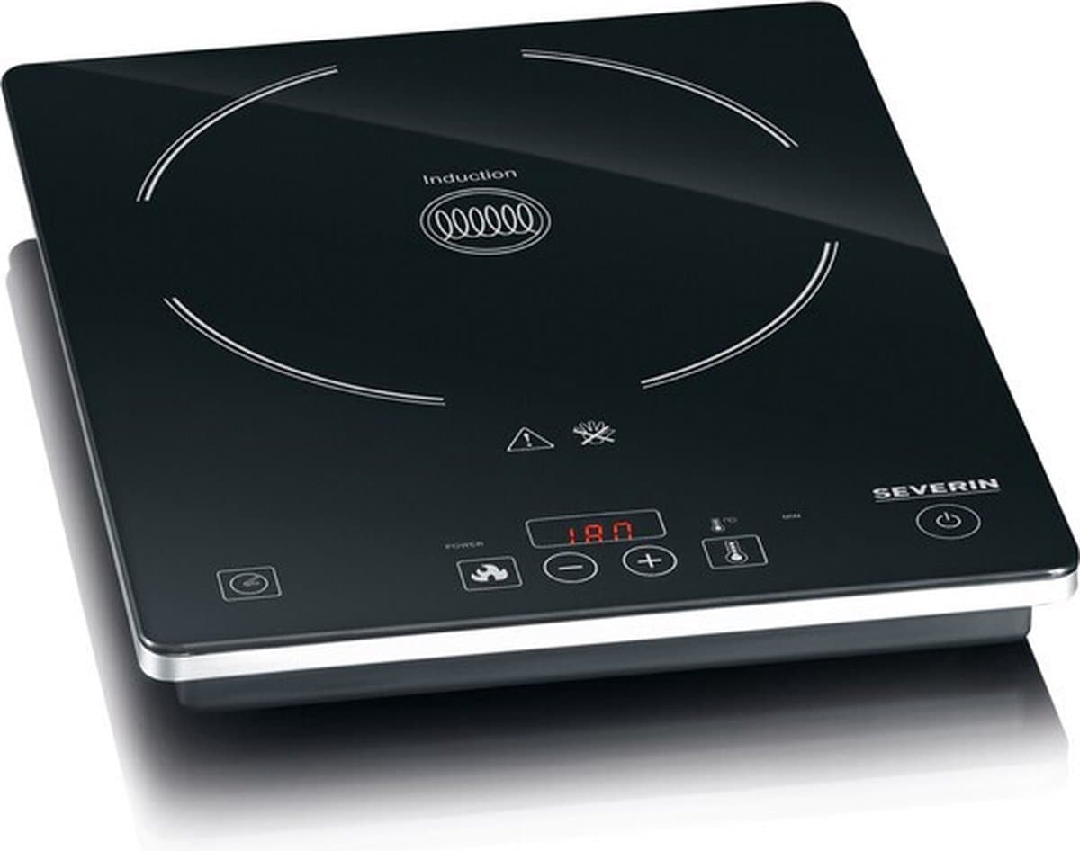 Severin elektrische kookplaat 1071-000 wit zwart 2000 W