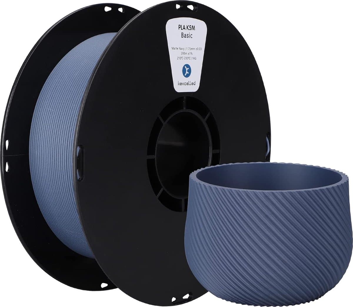 Kexcelled PLA Mat Marineblauw/Matt Navy 1.75mm 1kg 3D Printer filament - NEW STOCK!