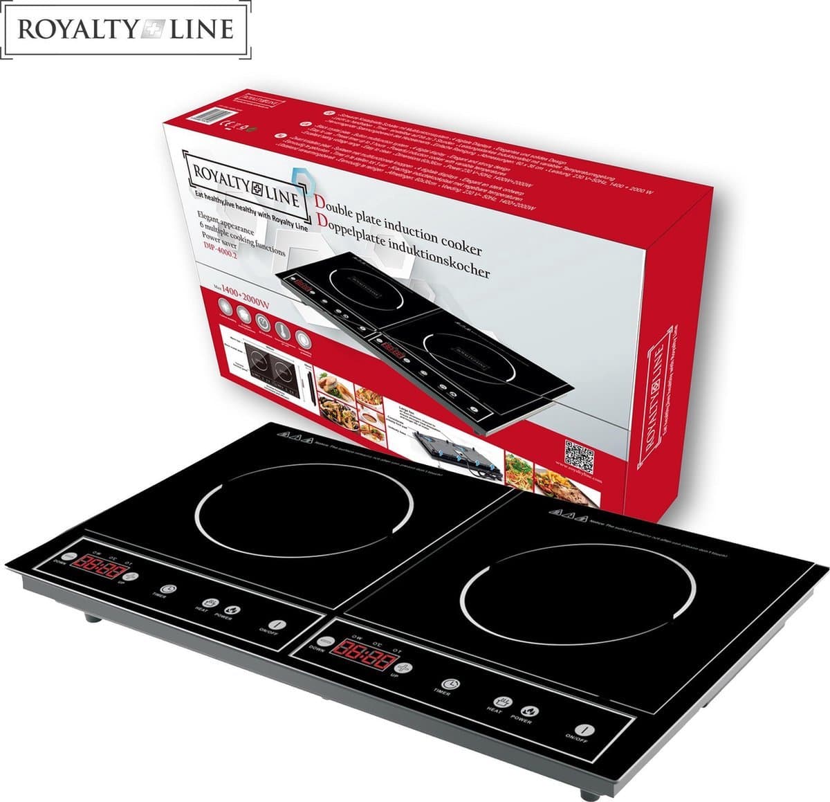 Royalty Line - Dubbele inductie plaat - Om te koken - Zwart