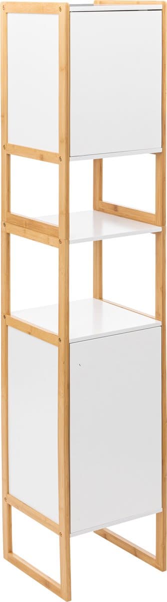 5five Natureo Hoge Badkamerkast - Wit, 33 x 33 x 170 cm