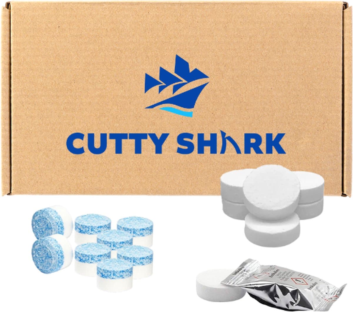 Cutty Shark 10 + 20 koffiemachine onderhoudsset - 10 ontkalkingstabletten + 20 2-in-1 reinigingstabletten - koffiemachineontkalker - koffiemachinereiniger - koffiemachine - espressomachine - Delonghi - Philips - Jura