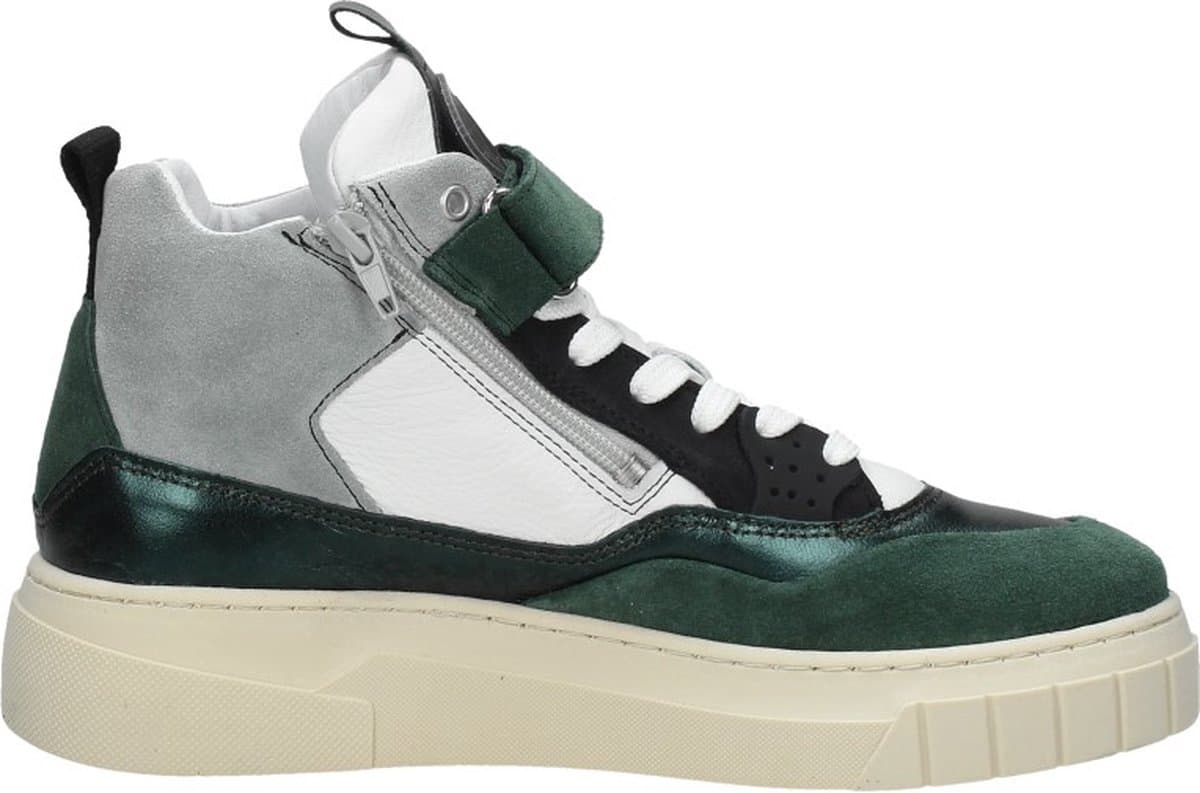 Red-Rag 71538 Hoge sneakers - Leren Sneaker - Dames - Groen - Maat 40