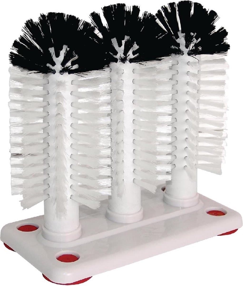Jantex Spoelborstel - 3 Borstels - Voor glazen van max. 16cm hoog