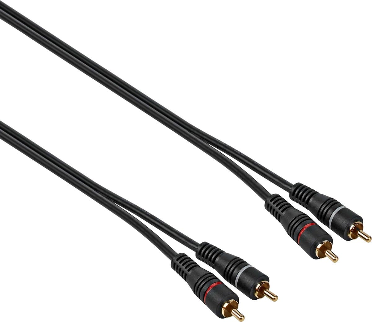 Tulp kabel - Analoog - Dubbel afgeschermd - 0.2 meter - Zwart - Allteq