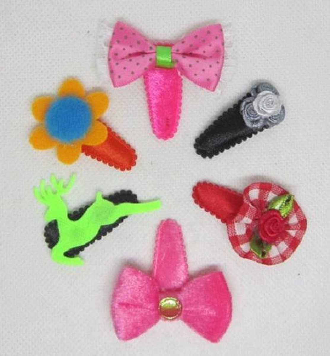 ZoeZo Design - Set van 6 - baby - peuter - haarclips - haarspeldjes - lengte circa 5 cm