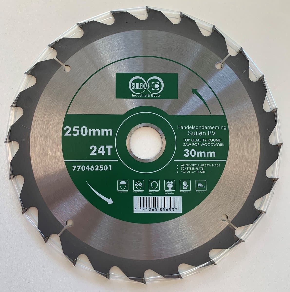 Suilen Zaagblad voor hout 250 mm 24 tanden asgat 30 mm