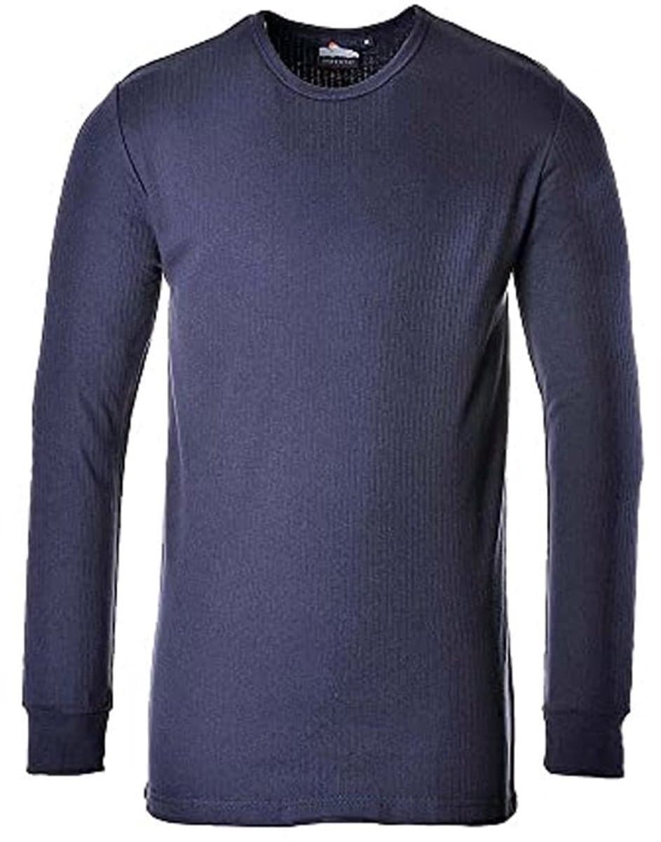 Geïsoleerd Thermisch T-Shirt Lange Mouwen voor Werk in Marineblauw