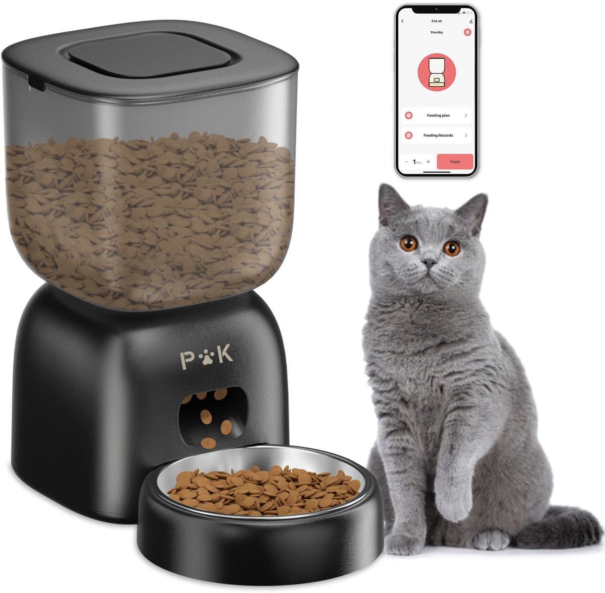 Balimo Automatische voerbak kat en hond 4L - Voerautomaat - Automatische voerbak voor Katten en Honden - Voerdispenser