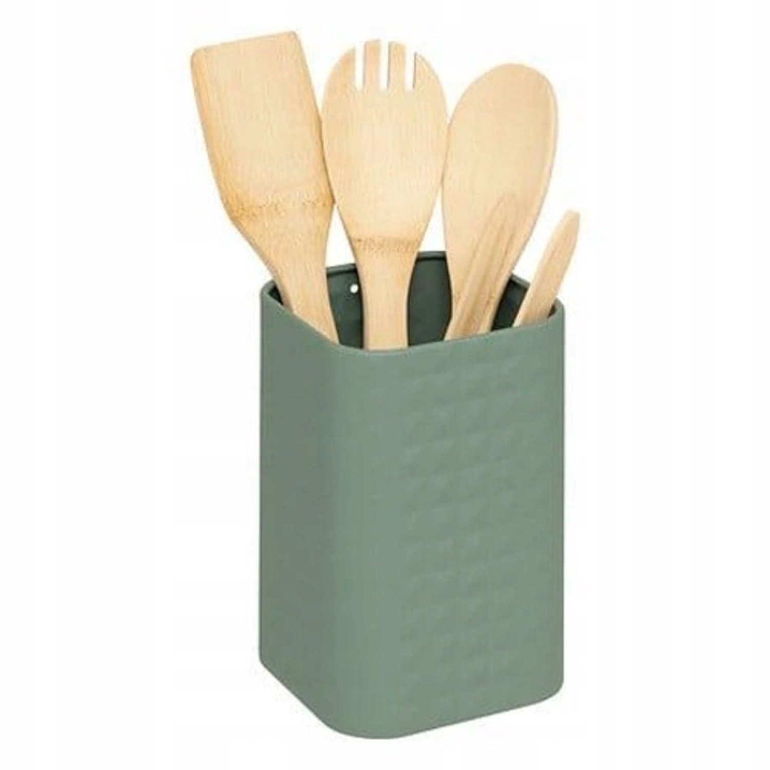 Groen Keukengerei Set met Bamboe Houder