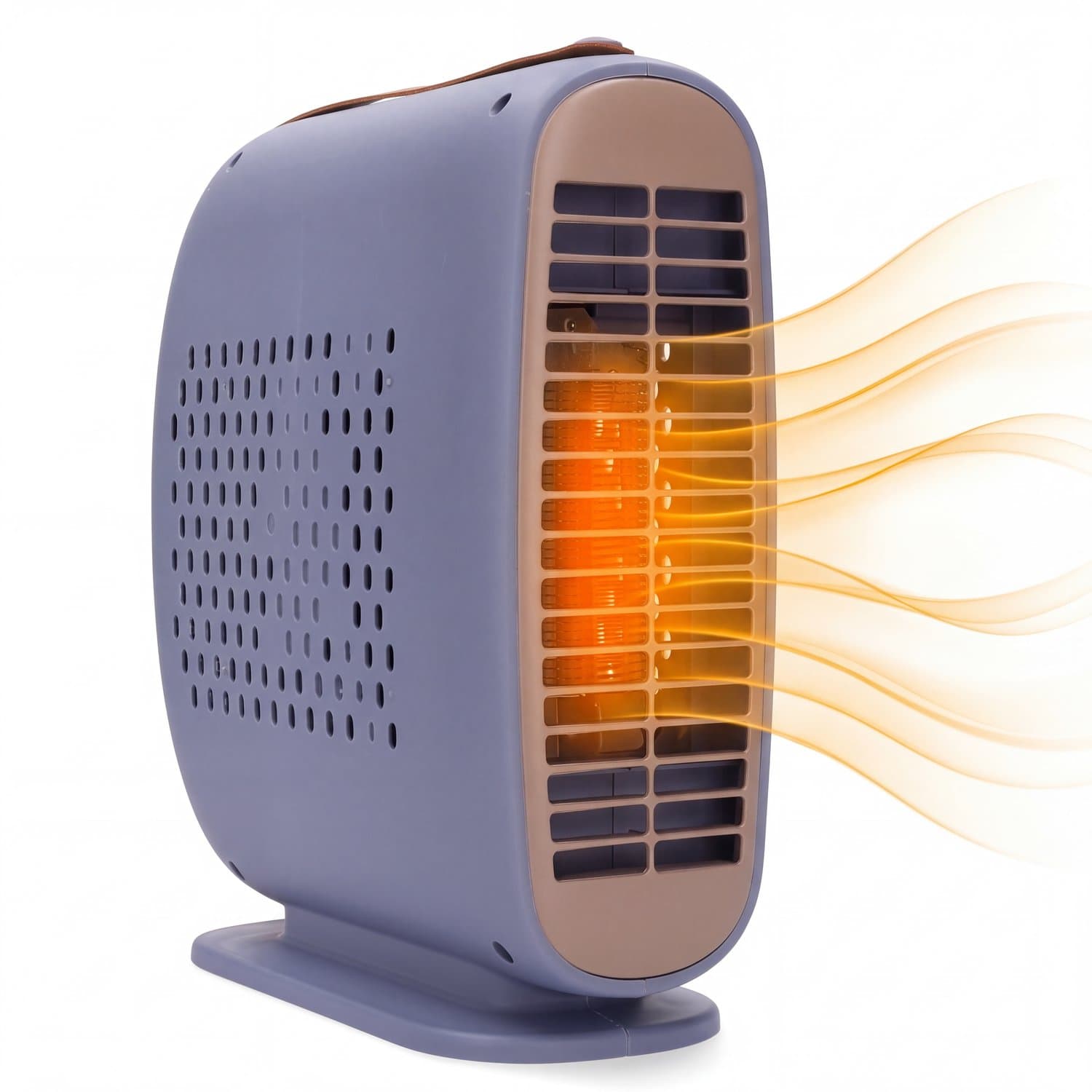 Elektrische Bureauverwarmer - 2-in-1 Elektrische Kachel - Elektric Heater/Cooler - Bureau Verwarming & Verkoeling - Mini Kachel - Space Heater - Kachel & Ventilator - Mini Portable Heater - Kleine Kacheltje - Draagbare Verwarming - Blauw - Silvergear