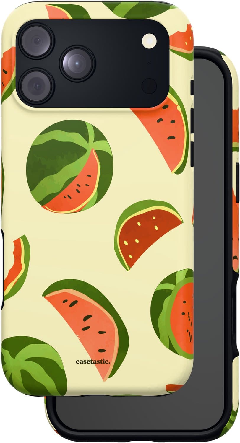 Casetastic Hoesje Geschikt voor Apple iPhone 18 Pro Max/17 Pro Max - Stijlvolle Beschermende Duo-layer Case - Watermeloen Festijn