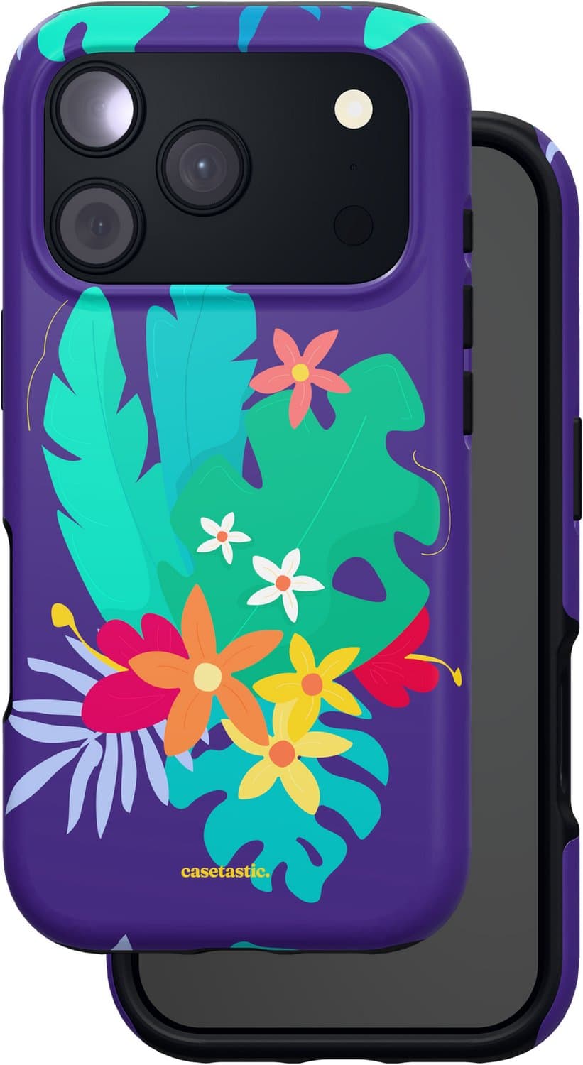 Casetastic hoesje geschikt voor Apple iPhone 18 Pro/17 Pro - Dubbellaagse bescherming - Surfplant - Fashion Case - Donkerblauw