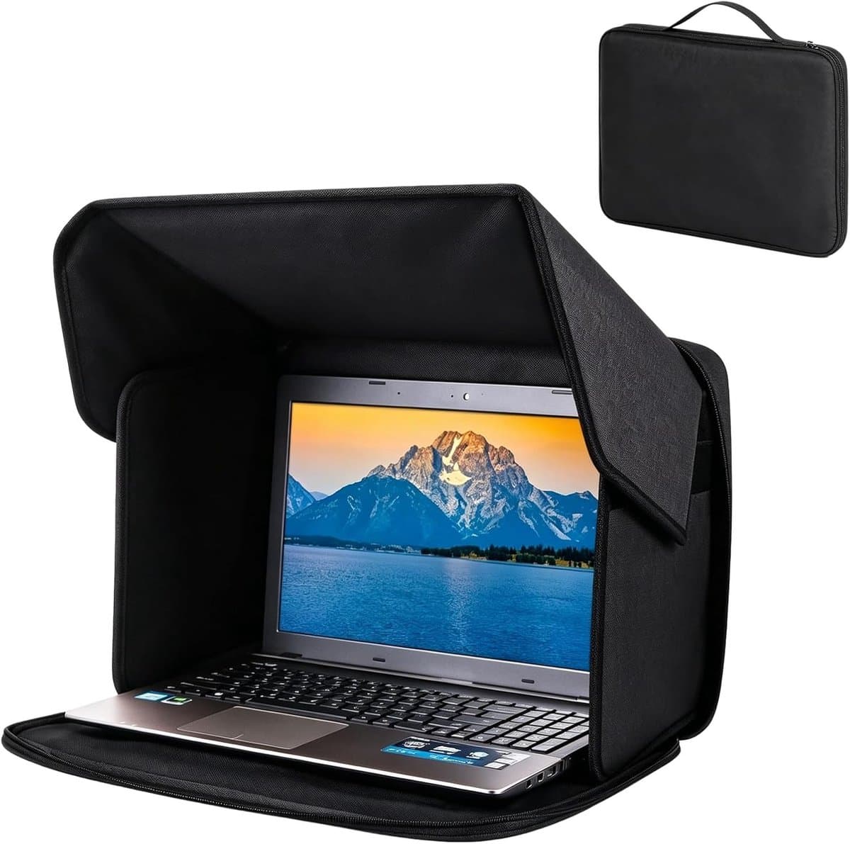 Inklapbare zonnewering voor laptops - Bescherming tegen zonlicht, draagbaar en veelzijdig