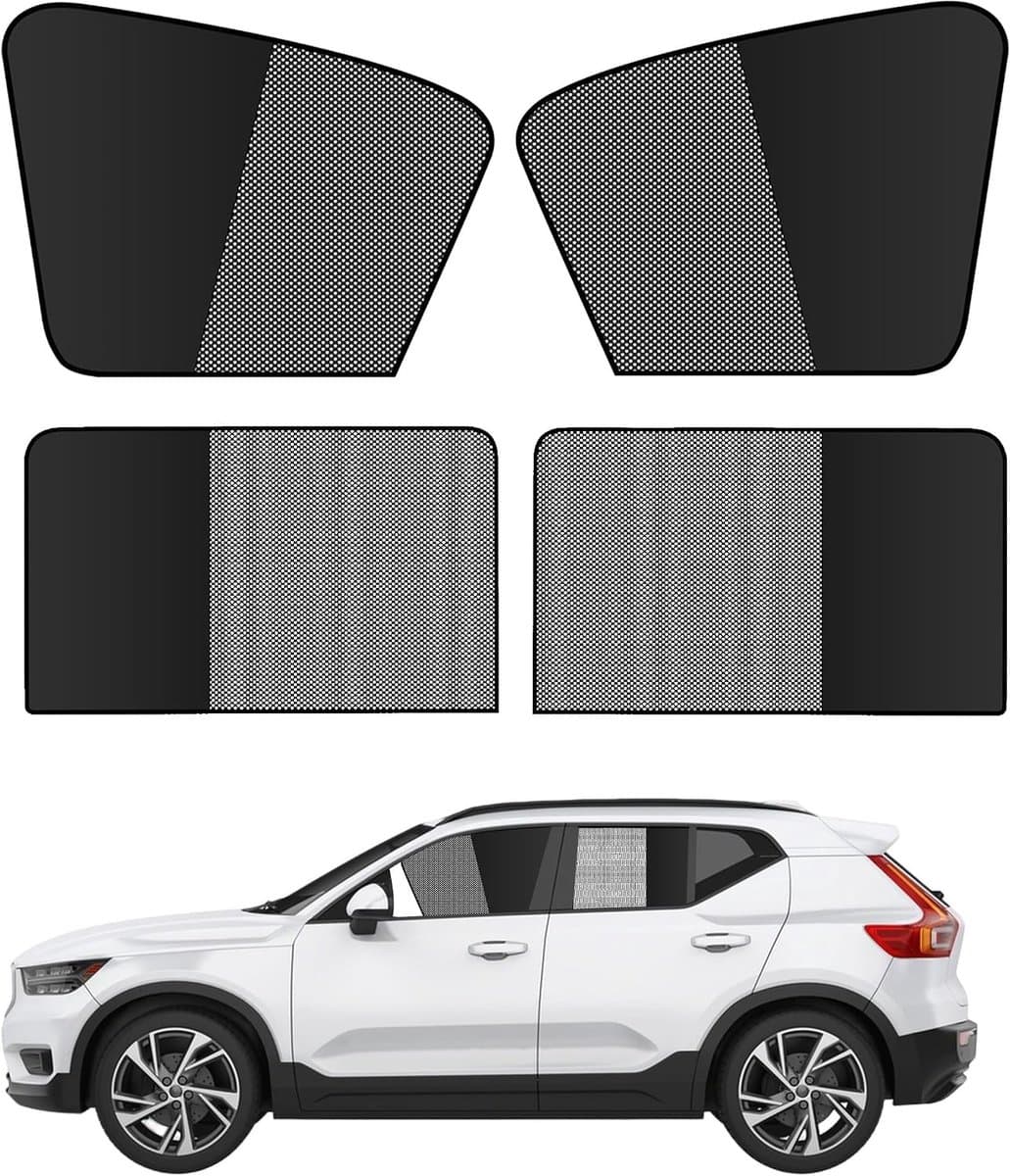 Zonnescherm voor Auto met Magneet, Privacy Mesh Scherm voor Achterruit en Voorruit, UV Bescherming voor de Meeste Auto's