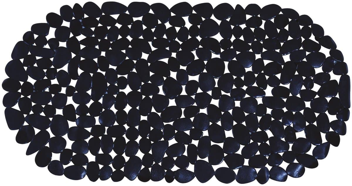 Badmat, zwart, 68 x 35 cm