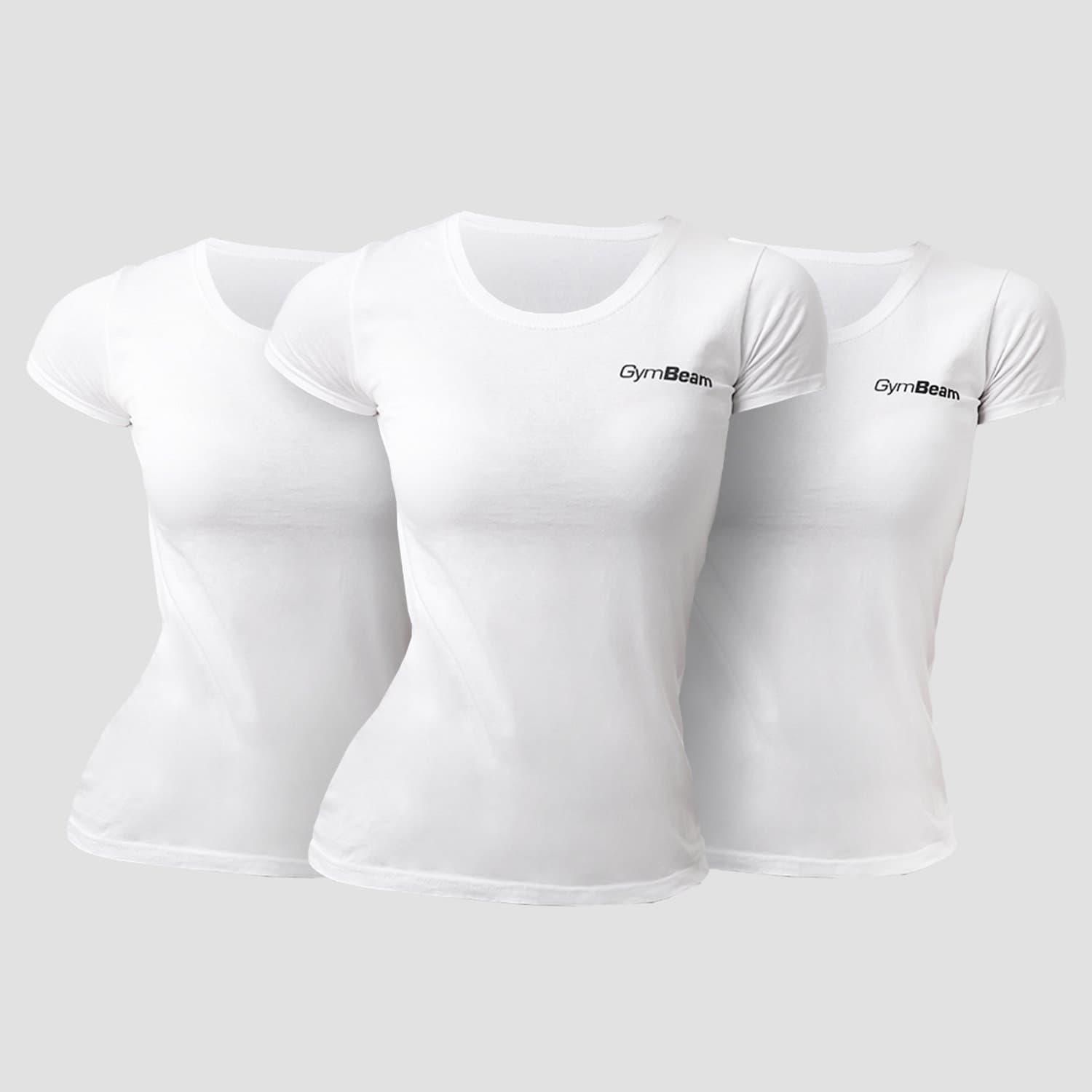 GymBeam Dames Basic T-shirt 3Pack Wit M 3pack