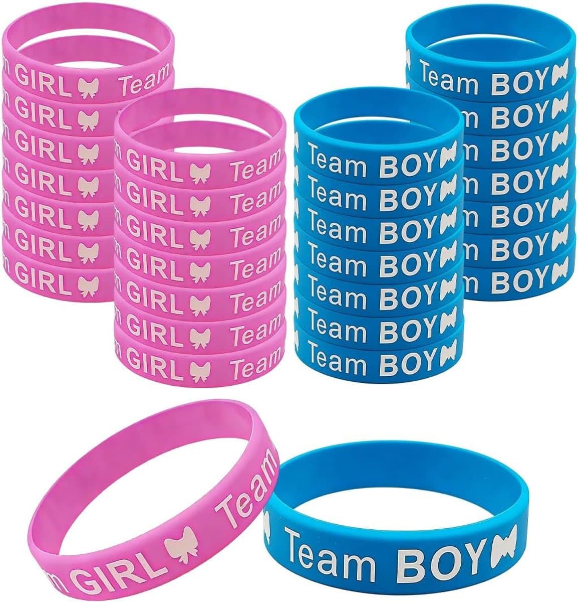 Motiverende armband van siliconen, modieus, voor jongens en meisjes, 1,2 cm, kleuren roze en blauw