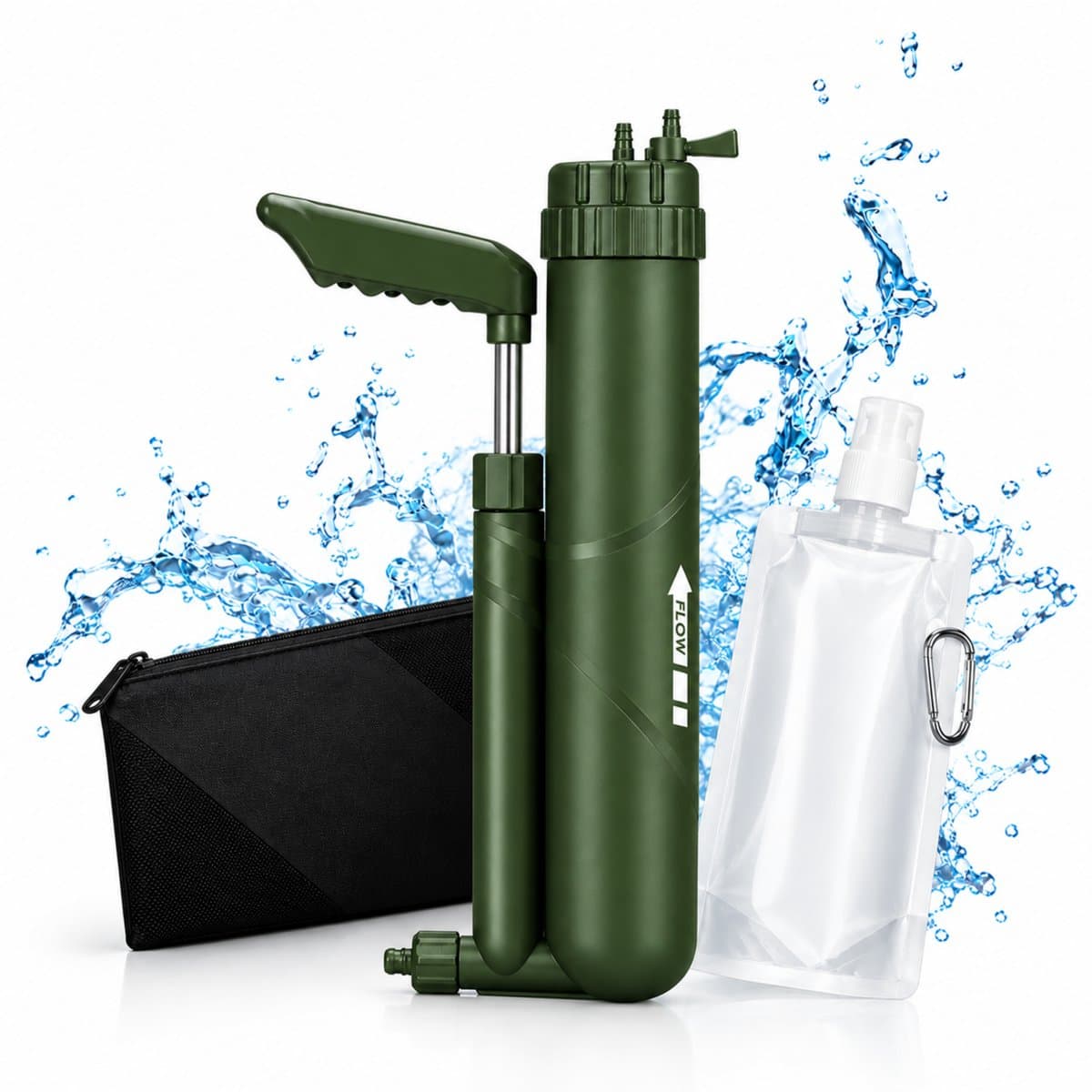 Zwoli Waterfilter - 8000L - Waterzuiveringsapparaat - Noodpakket - Waterfiltersysteem - Outdoor - Groen