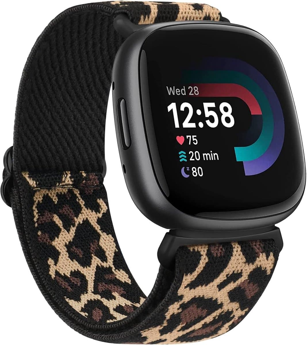 Sportieve Nylon Vervangarmband voor Fitbit Versa 3 en 4 - Comfortabele en Elastische Polsband voor Dames en Heren, Ideaal voor Actieve Levensstijl