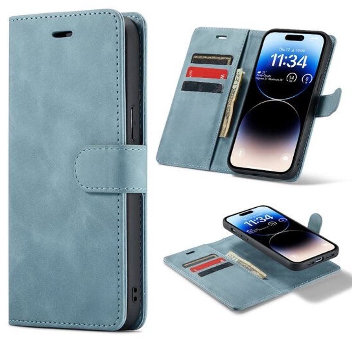 Casemania 2-in-1 Bookcase Hoesje voor Samsung Galaxy A17 / A26 - Licht Blauw