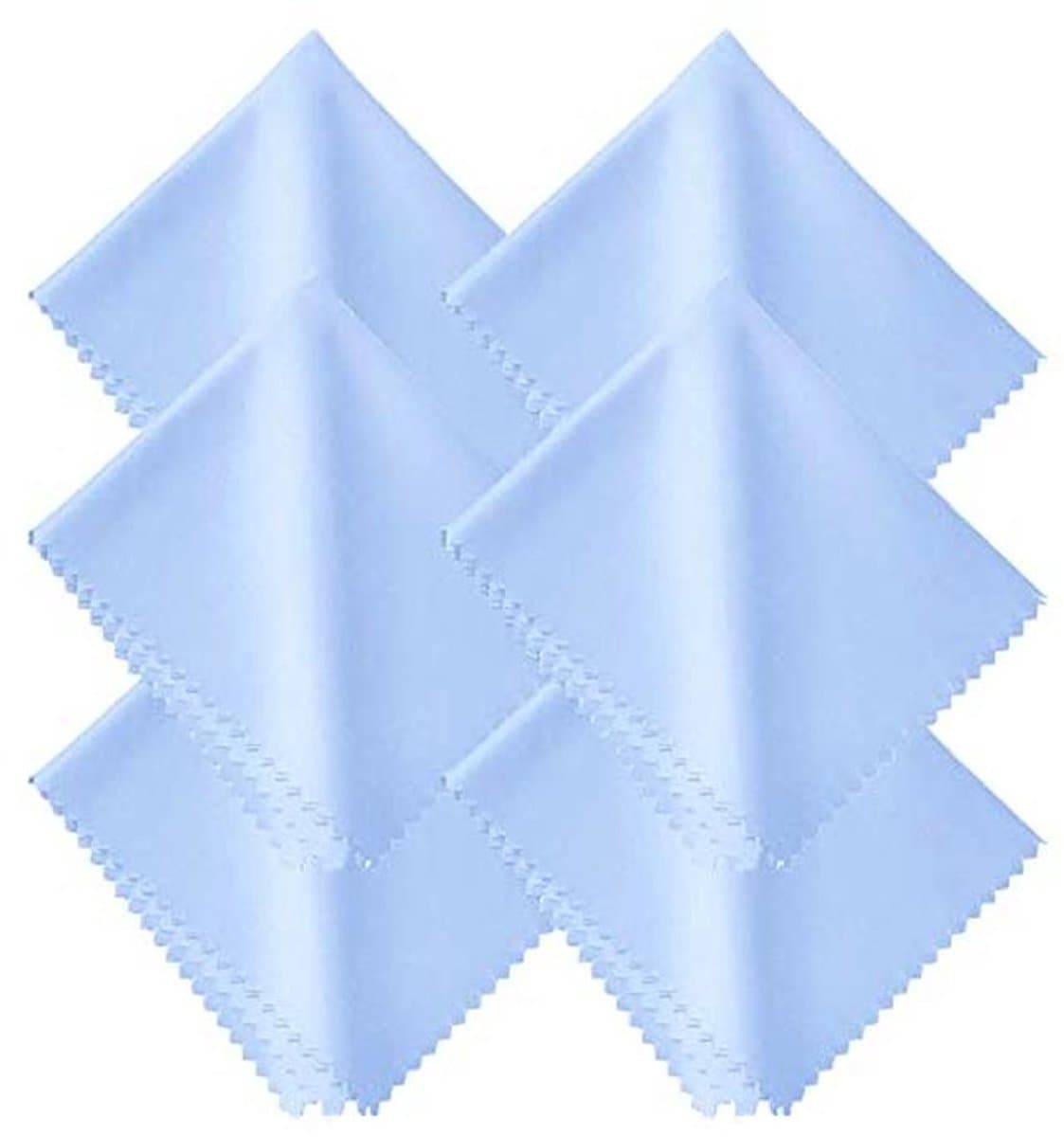 Microvezel Brillenpoetsdoeken 6-pack - Schermreiniger voor Brillen, Tablets en Glas - 15 x 18 cm