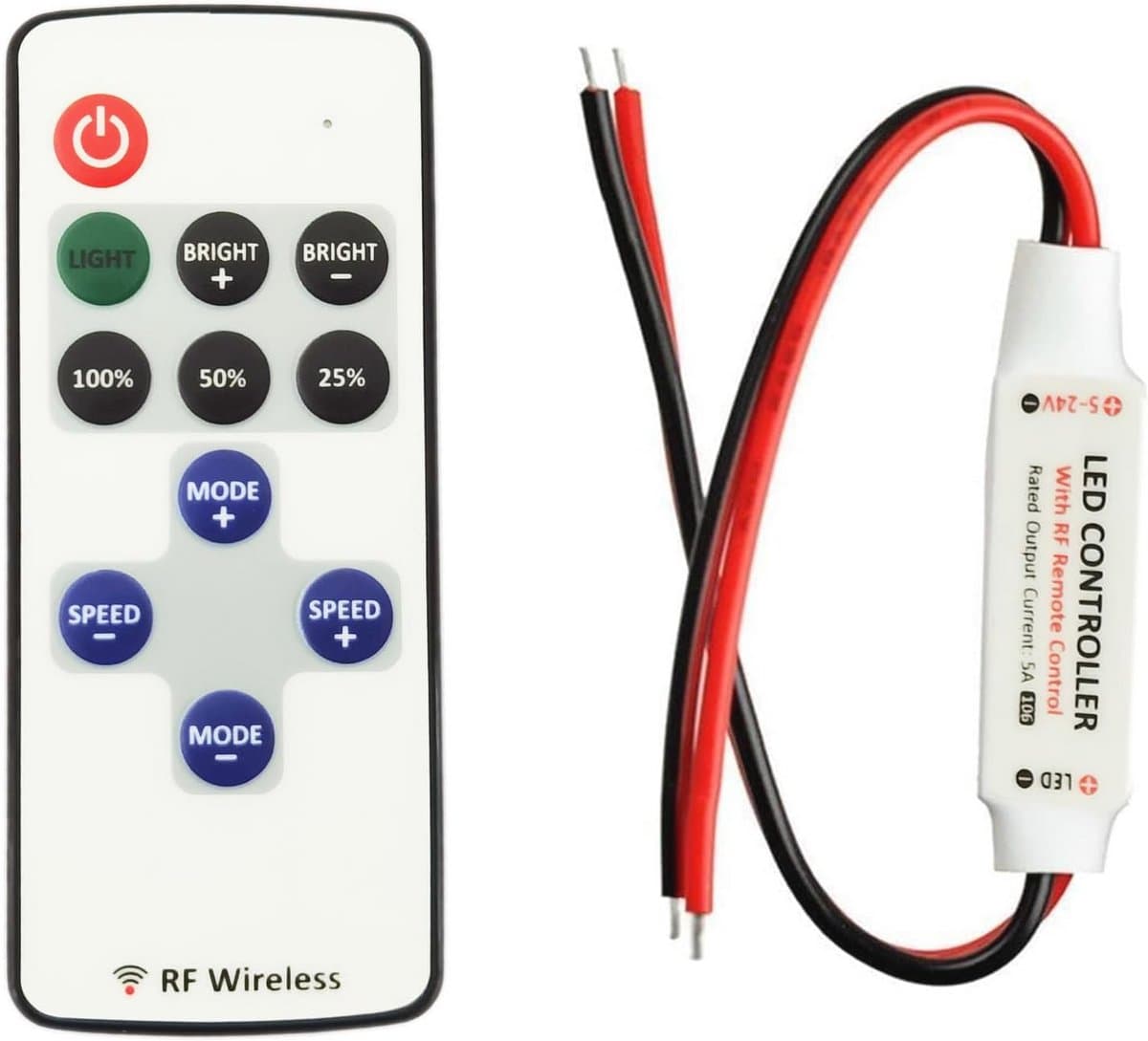Ledstrip Controller 5A Met RF Afstandsbediening Voor DC 5V-24V