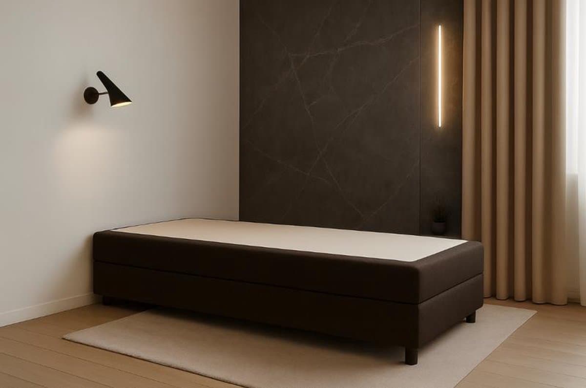 Losse boxspring met meegestoffeerd matras - 130x165 + (Verkrijgbaar in Zwart, Antraciet, Licht Grijs en Beige) - Alle maten verkrijgbaar