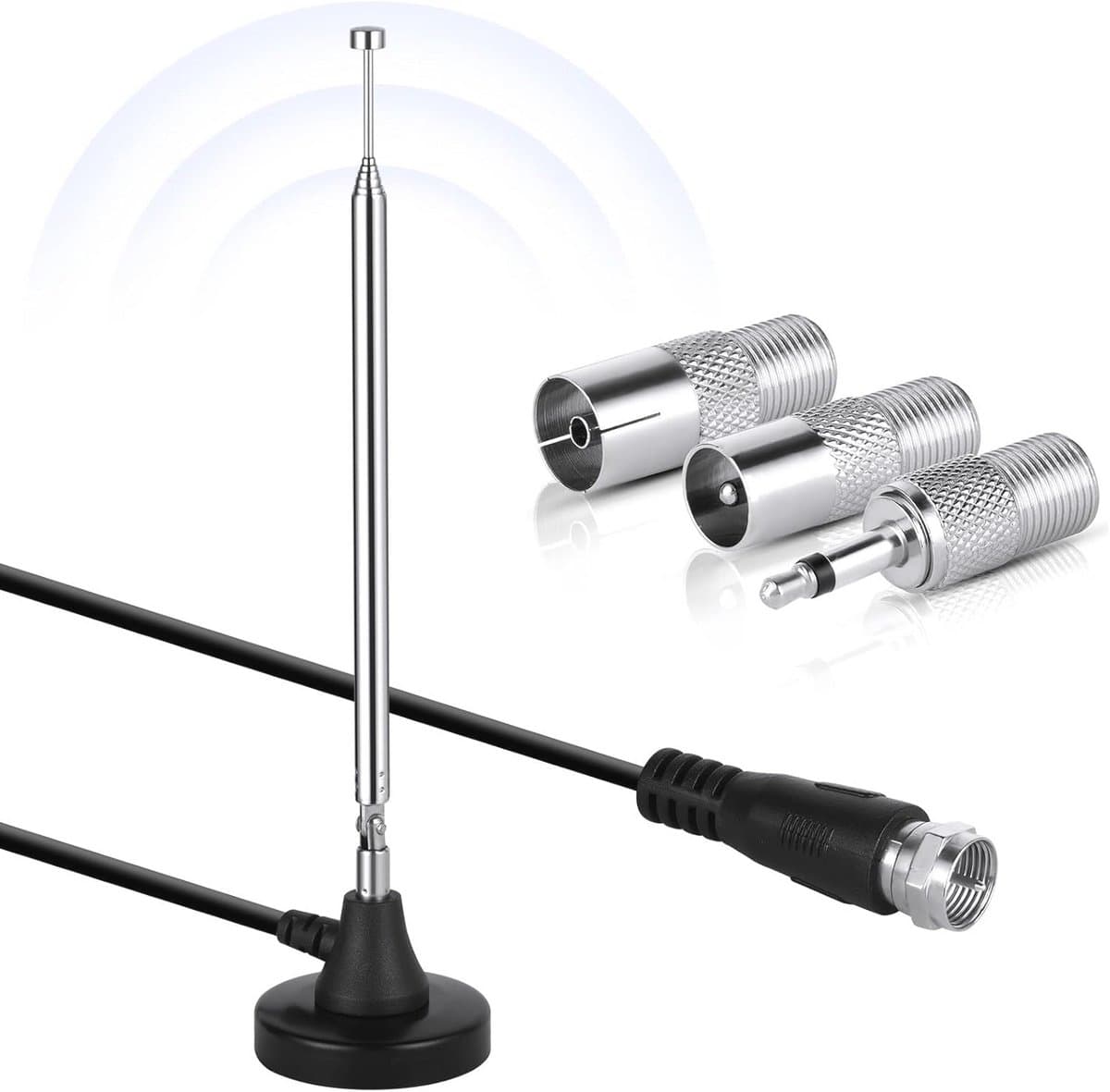 DAB Radio Antenne voor Hifi-systeeme - Digitale Telescopische Antenne met Magnetische Voet - 3M Snoerlengte