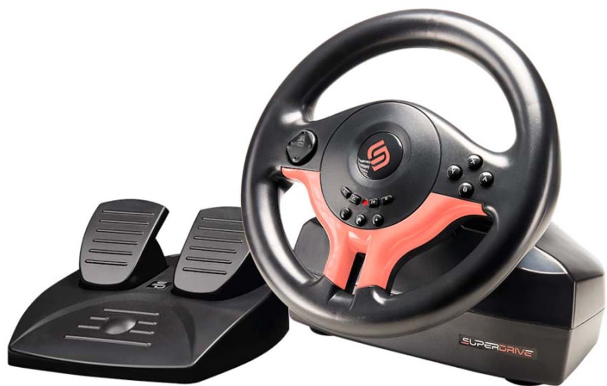 Subsonic SV250-S Stuurwiel – Racestuur voor Nintendo Switch en Switch 2 – Geschikt voor racegames – Rood
