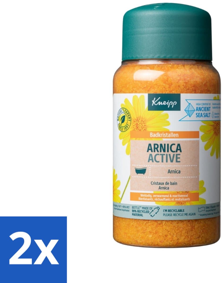 Kneipp - Badzout - Badkristallen - Muscle Relaxation - Arnica - 600 g - Voordeelverpakking - 2 stuks