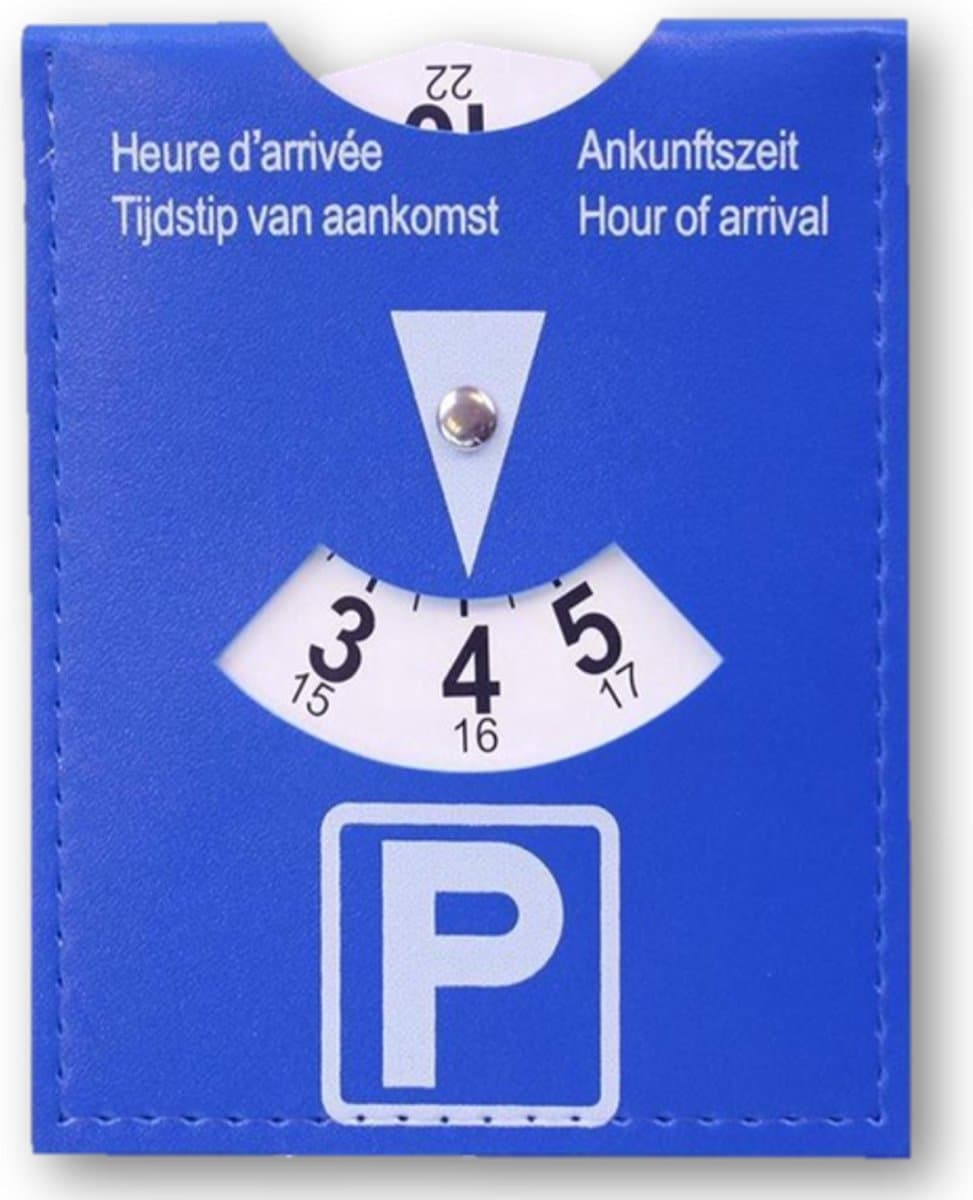 Parkeerschijf - Parkeren - Parking Disc - Blauwe schijf - Blauwe zone - Parkeerkaart - Blauw - 1x.